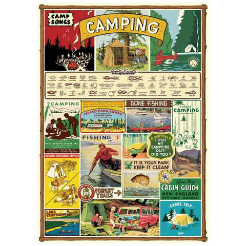 Camping - Cavallini Poster Wrap