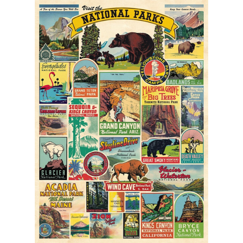 National Parks - Cavallini Poster Wrap