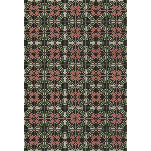 Pattern 80 "Shirley Temple" Vinyl Floorcloth - Spicher & Co.