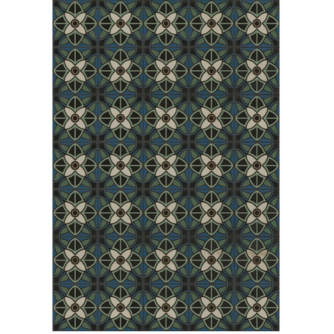 Pattern 80 "Bette Davis" Vinyl Floorcloth - Spicher & Co.