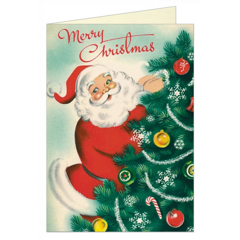 Cavallini "Santa" Greeting Card