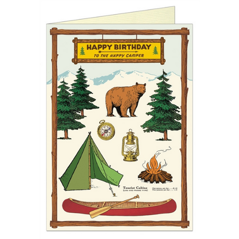 Happy Birthday Camping Greeting Card - Cavallini