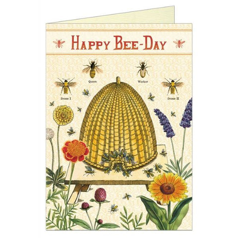 Cavallini "Happy Bee-Day" Greeting Card
