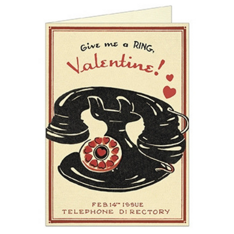 Valentine Telephone Greeting Card - Cavallini