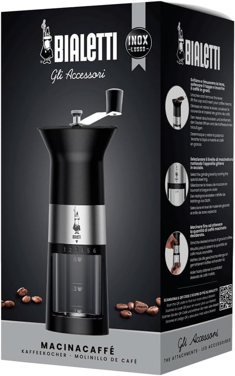 Bialetti Manual Coffee Grinder Steel Black