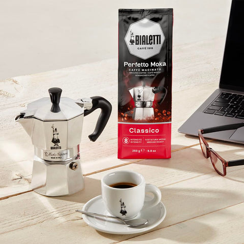 Bialetti Perfetto Moka Classico Ground Coffee, 8.8 oz.