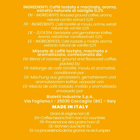 Bialetti Perfetto Moka Vaniglia Ground Coffee, 8.8 oz.