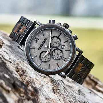 Explorer S, Gun Metal, Men's Watch - AvantWood