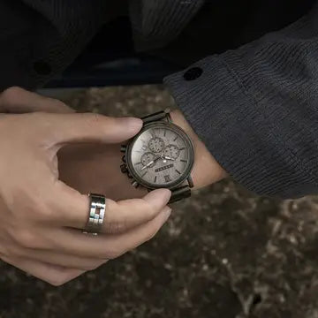Explorer S, Gun Metal, Men's Watch - AvantWood