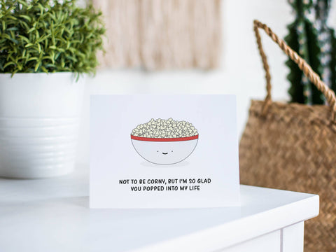 So Glad You Popped Into My Life Greeting Card - Nine Two Design