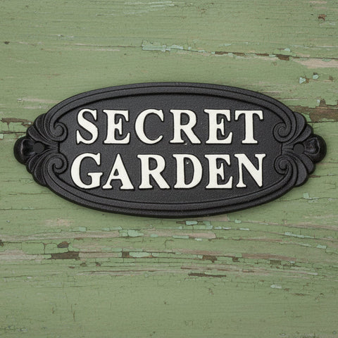 Secret Garden Cast Iron Sign