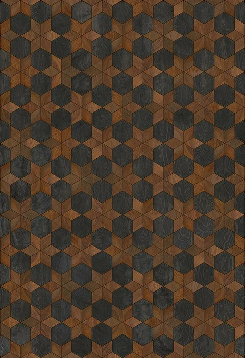 Artisanry "Illuminated Dark Star" Vinyl Floorcloth - Spicher & Co.