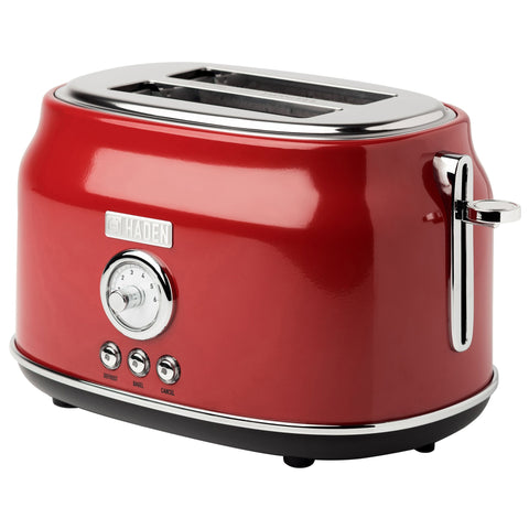 Haden Dorset 2 Slice Wide Slot Stainless Steel Toaster, Rectory Red