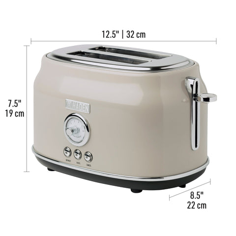 Haden Stainless Steel Retro Toaster & 1.7 Liter Stainless Steel Electric Kettle