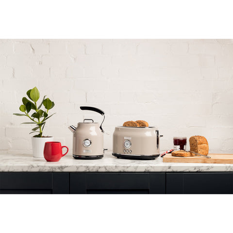 Haden Stainless Steel Retro Toaster & 1.7 Liter Stainless Steel Electric Kettle