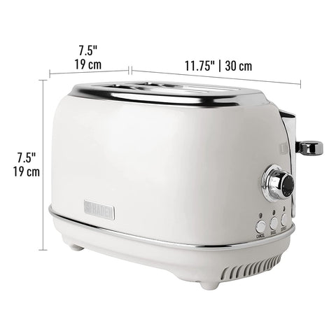 Haden Heritage 1.7 L Stainless Steel Electric Kettle with 2 Slice Toaster, White