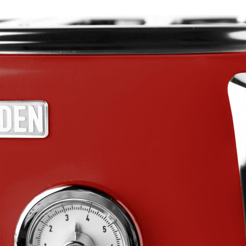 Haden Dorset 4 Slice Wide Slot Stainless Steel Toaster, Rectory Red