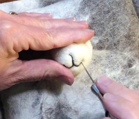 White Sheep Needle Felting Kit