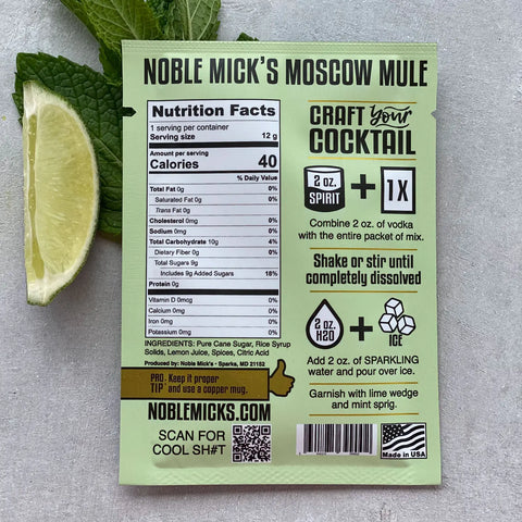 Noble Mick's Single Serve Craft Cocktail - Moscow Mule