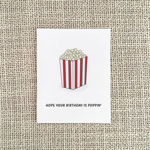 Popcorn Birthday Card - Nine Two Design