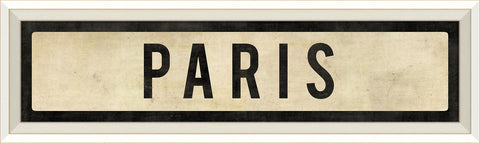 Paris Street Sign Wall Art, White - Spicher & Co.