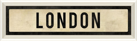 London Street Sign Wall Art, White - Spicher & Co.