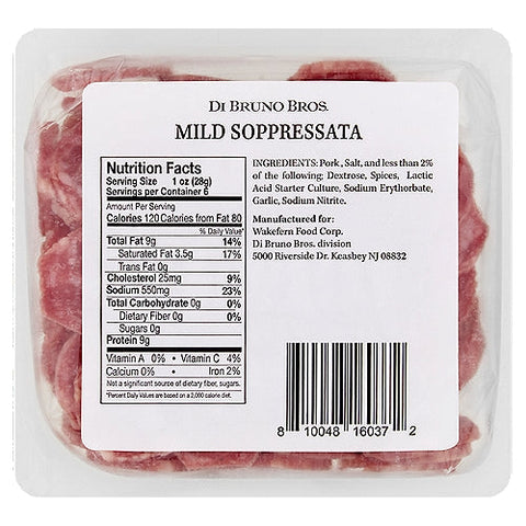 Di Bruno Bros. Mild Soppressata Sliced Coin Pack