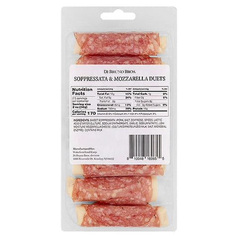 Di Bruno Bros. Soppressata & Mozzarella Roll Duets