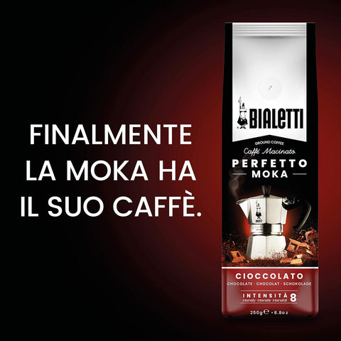 Bialetti Perfetto Moka Cioccolato Ground Coffee, 8.8 oz.