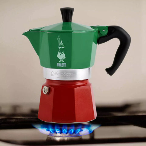 Bialetti Iconic Moka Pot Italian Coffee & Stovetop Espresso Maker, Italia, 6 Cups