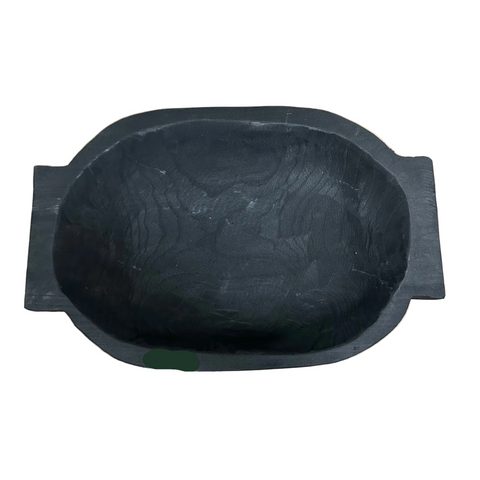 Black Oval Dough Bowl 21"