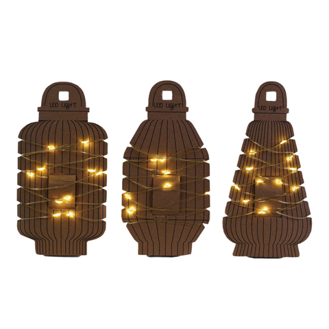 86" LED String Fairy Lights on Assorted Lantern Card