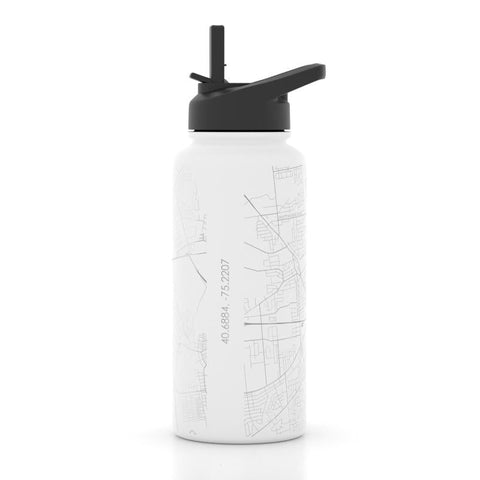 Easton Map Insulated Hydration Bottle, White