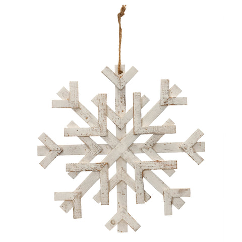 Wood Snowflake Ornament, 16"