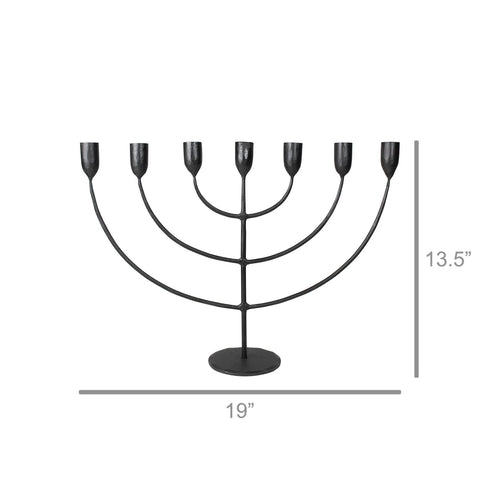 Black Iron Menorah