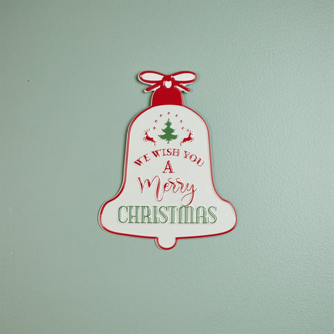 We Wish You A Merry Christmas Bell Sign