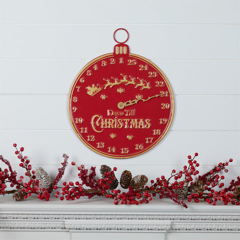 Ornament Shaped Christmas Countdown Wall Decor