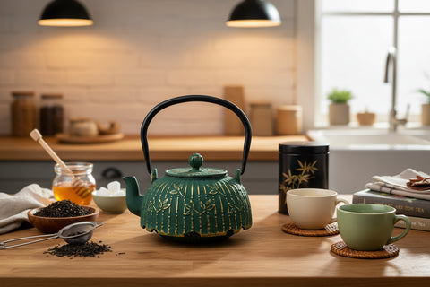 Green Bamboo Design Tea Pot