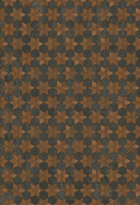 Artisanry "Illuminated Dark Star" Vinyl Floorcloth - Spicher & Co.