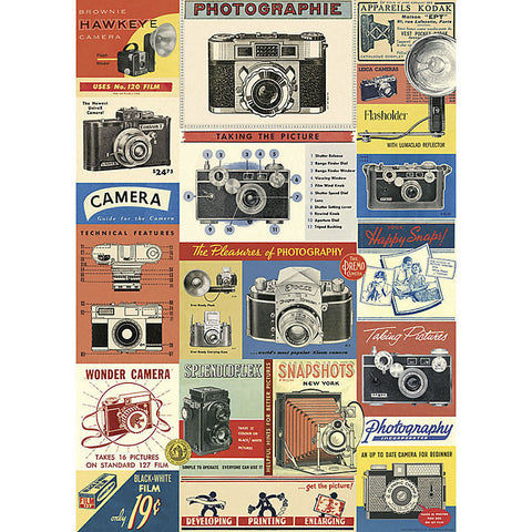 Vintage Cameras - Cavallini Poster Wrap