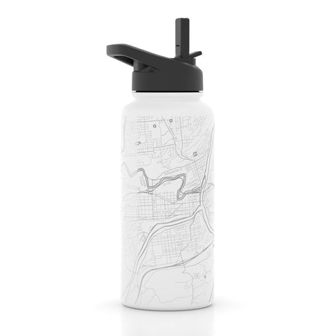 Easton Map Insulated Hydration Bottle, White