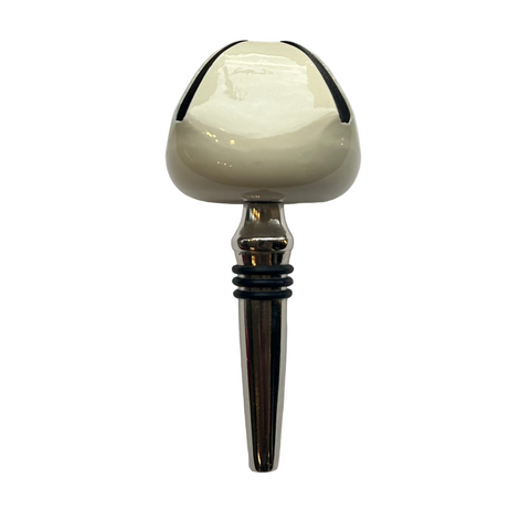 Jingle Bell Bottle Stopper, White