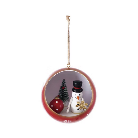 A Christmas To Remember Diorama Ornament - Snowman