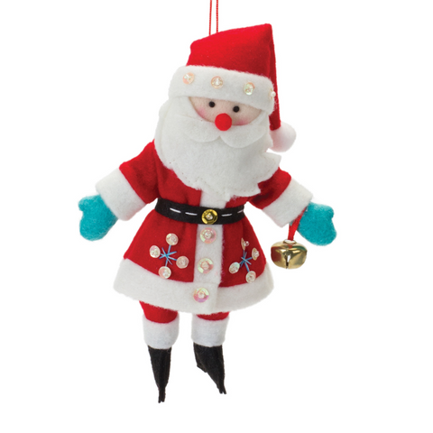A Christmas To Remember Felt Santa Ornament