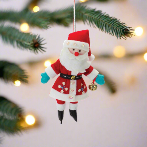 A Christmas To Remember Felt Santa Ornament