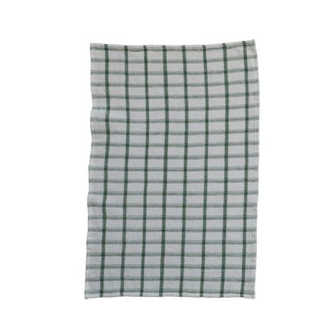 A Christmas To Remember Tea Towel - Green Grid