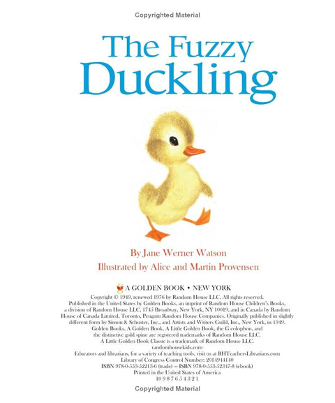 A Little Golden Book Classic: The Fuzzy Duckling