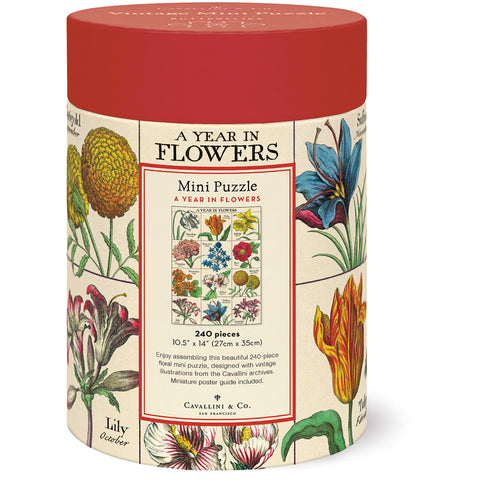 A Year in Flowers Mini Puzzle - Cavallini