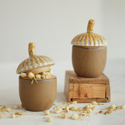 Acorn Shaped Jar with Lid