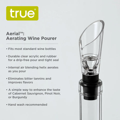 Aerial™ Acrylic & Rubber Aerating Wine Bottle Pour Spout